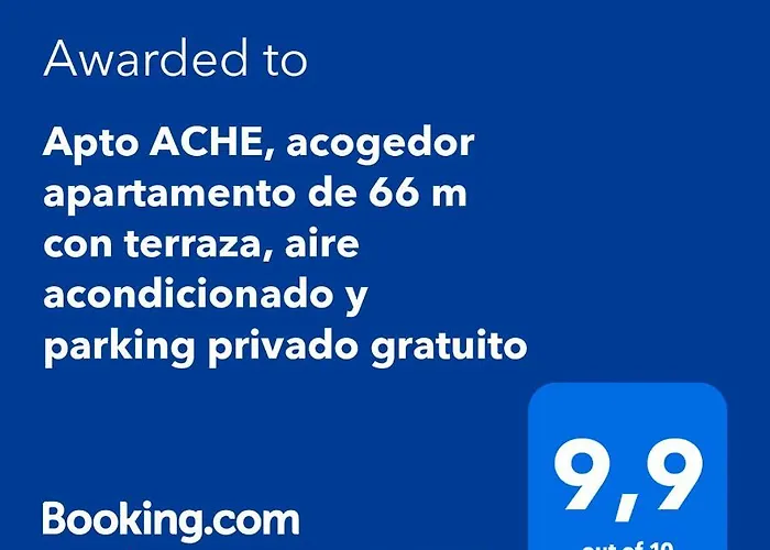 Apartamento Apto Ache, Acogedor De 66 M Con Terraza, Aire Acondicionado Y Parking Privado Gratuito